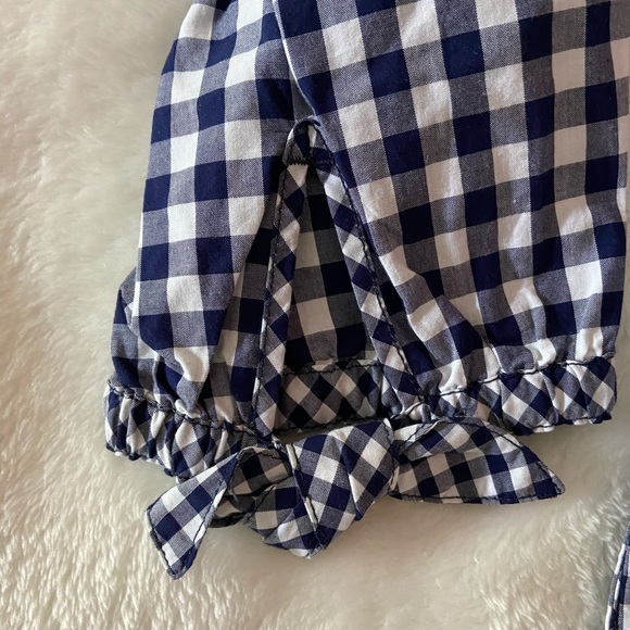 Vineyard Vines gingham tie sleeve top - Picture 5 of 14